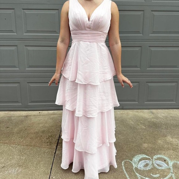 Dresses & Skirts - Pink tiered maxi dress